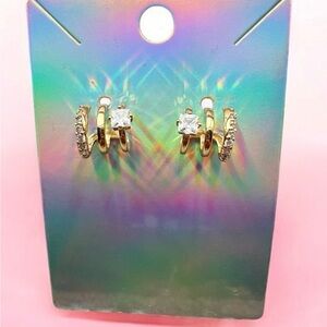 Elegant Gold and Silver Women's Earrings